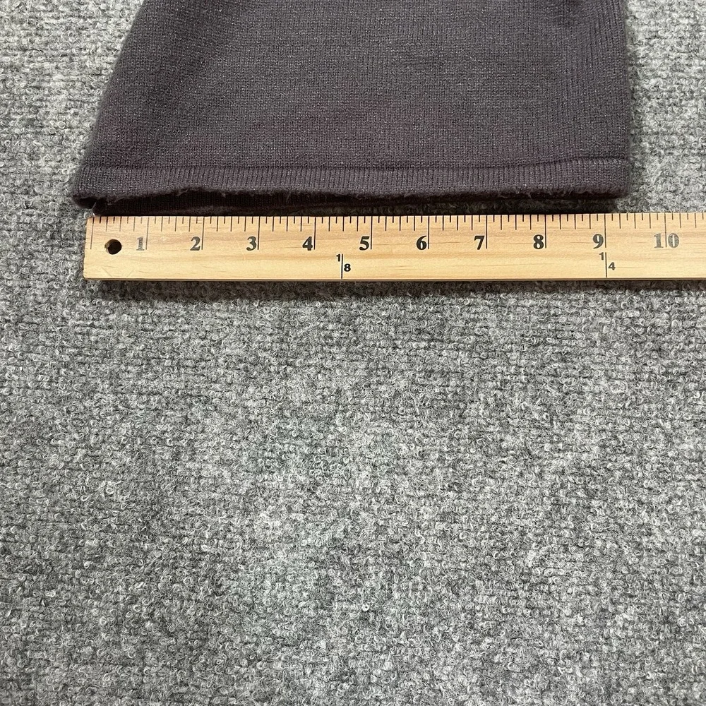 Faded Rose Cable Knit Flared Sweatpants Gray Elastic Waist Women's M